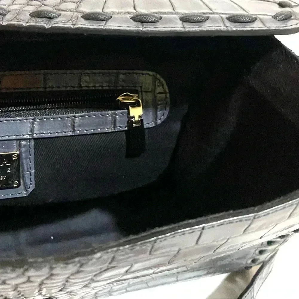 Claudia Firenze embossed crocodile handbag